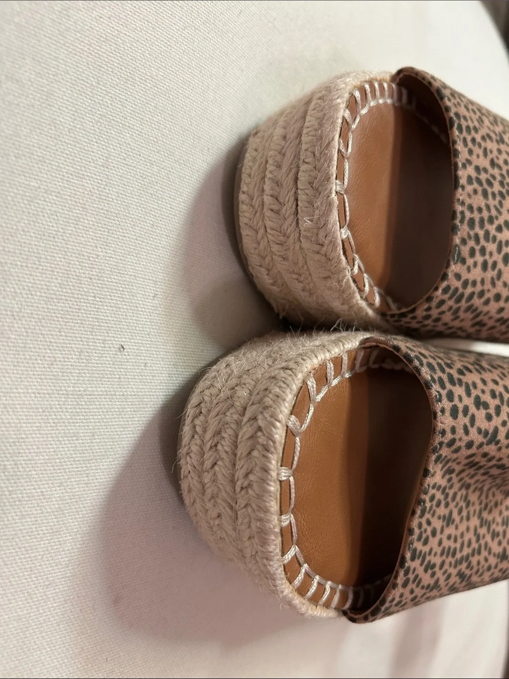 Universal Thread Leopard-Print Espadrille Wedge Sandals - Tan/Black